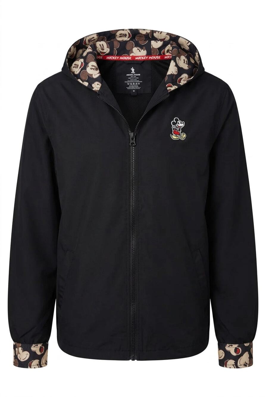 Authentic Disney Parks Mickey Mouse Full Zip Hooded Windbreaker Jacket - Women M